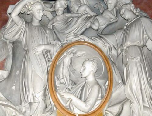 Wizerunek św. Ignacego Loyoli w ołtarzu Bazyliki Serca Jezusowego w Krakowie