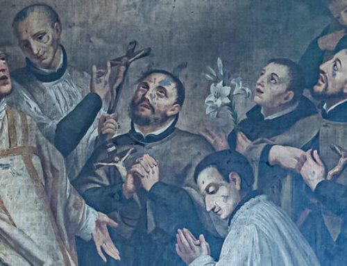 Najświętsze Serce Jezusa w otoczeniu jezuickich świętych